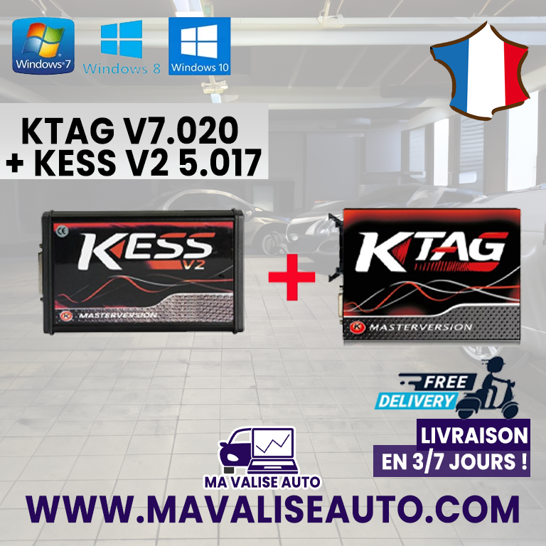 MaValiseAuto - KESS V2 + KTAG en français en illimité kit complet